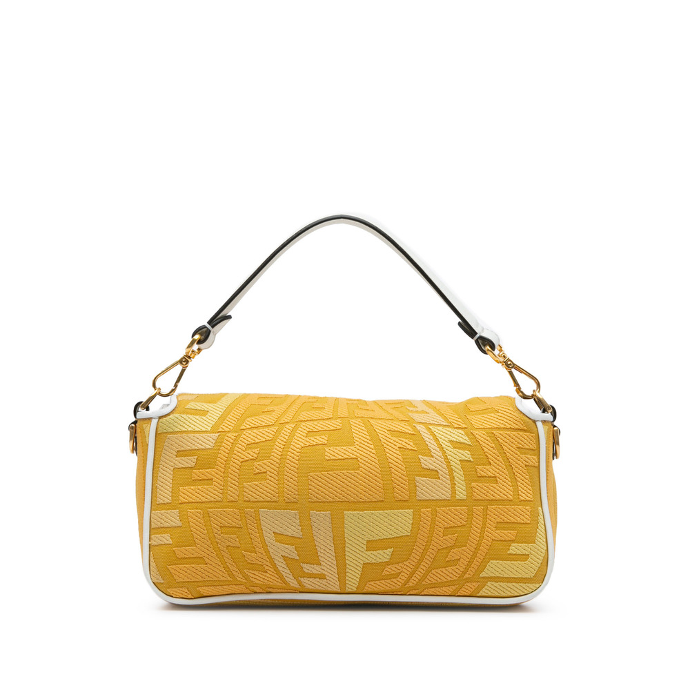 Pre-Loved Fendi Sarah Coleman FF Canvas Fisheye  Baguette Satchel - Picture 3 of 9